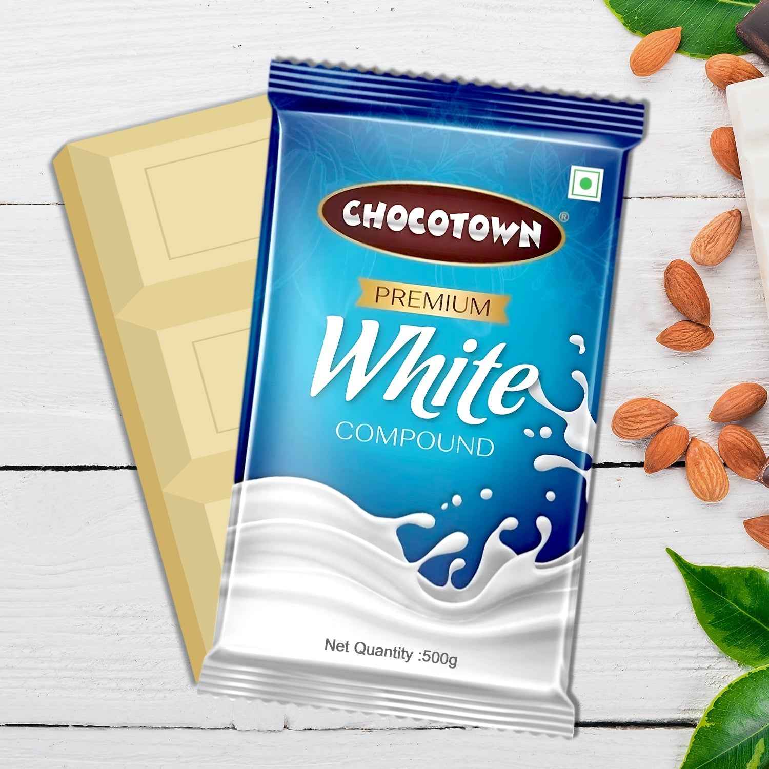 White Compound Chocolate – Premium 500gm Slab | Chocotown