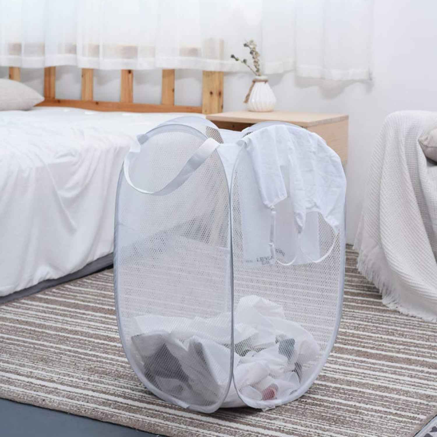 Foldable Mesh Laundry Basket Ð Space-Saving & Breathable Organizer
