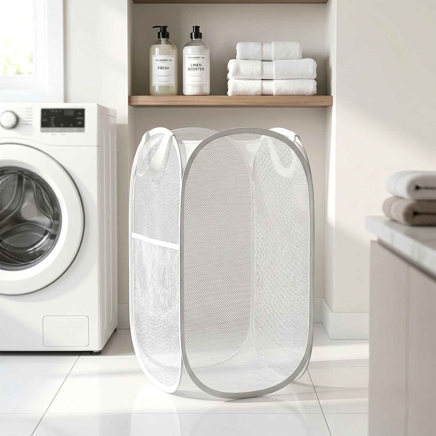 Foldable Mesh Laundry Basket Ð Space-Saving & Breathable Organizer