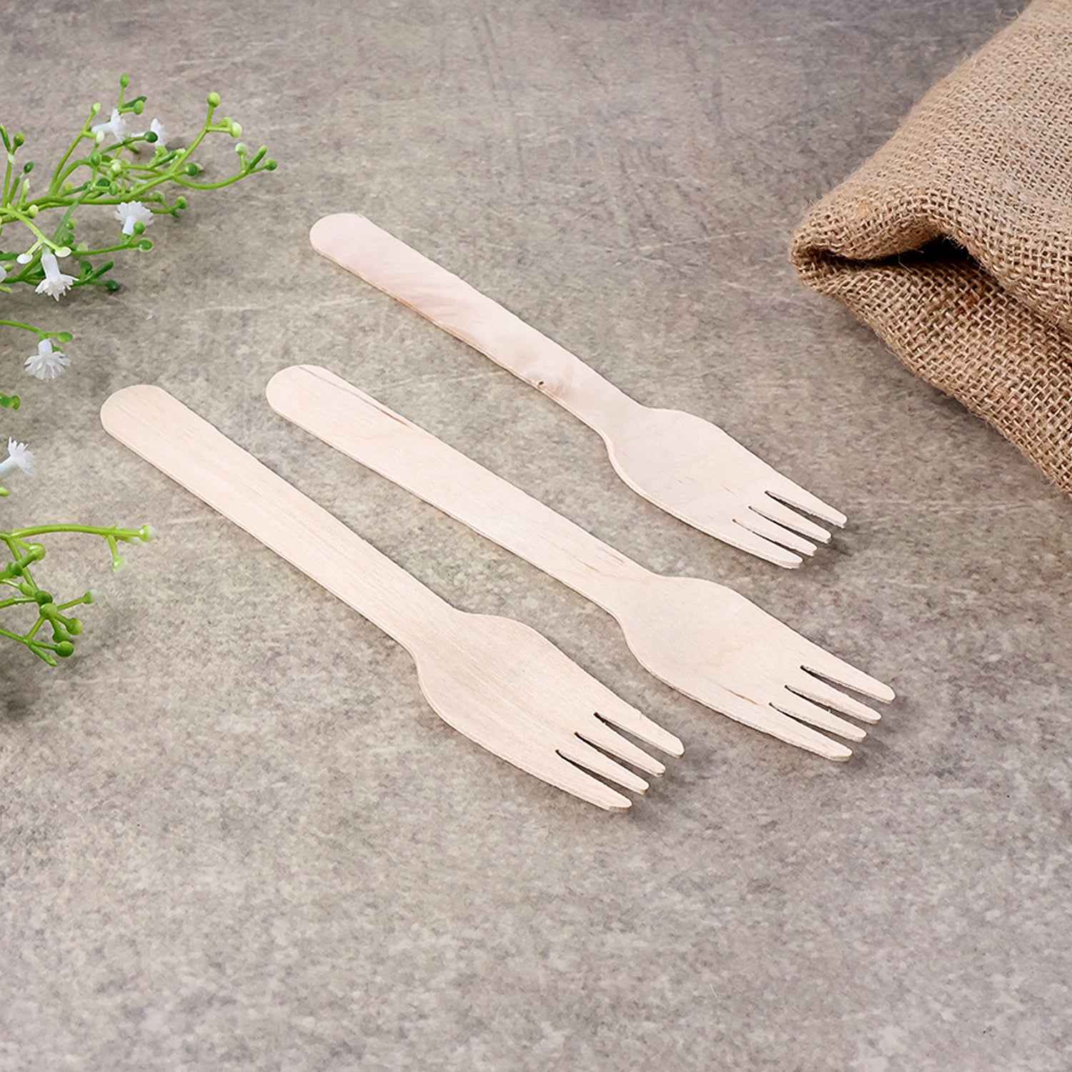 Wooden Fork 160mm – Eco-Friendly Disposable Birchwood Cutlery