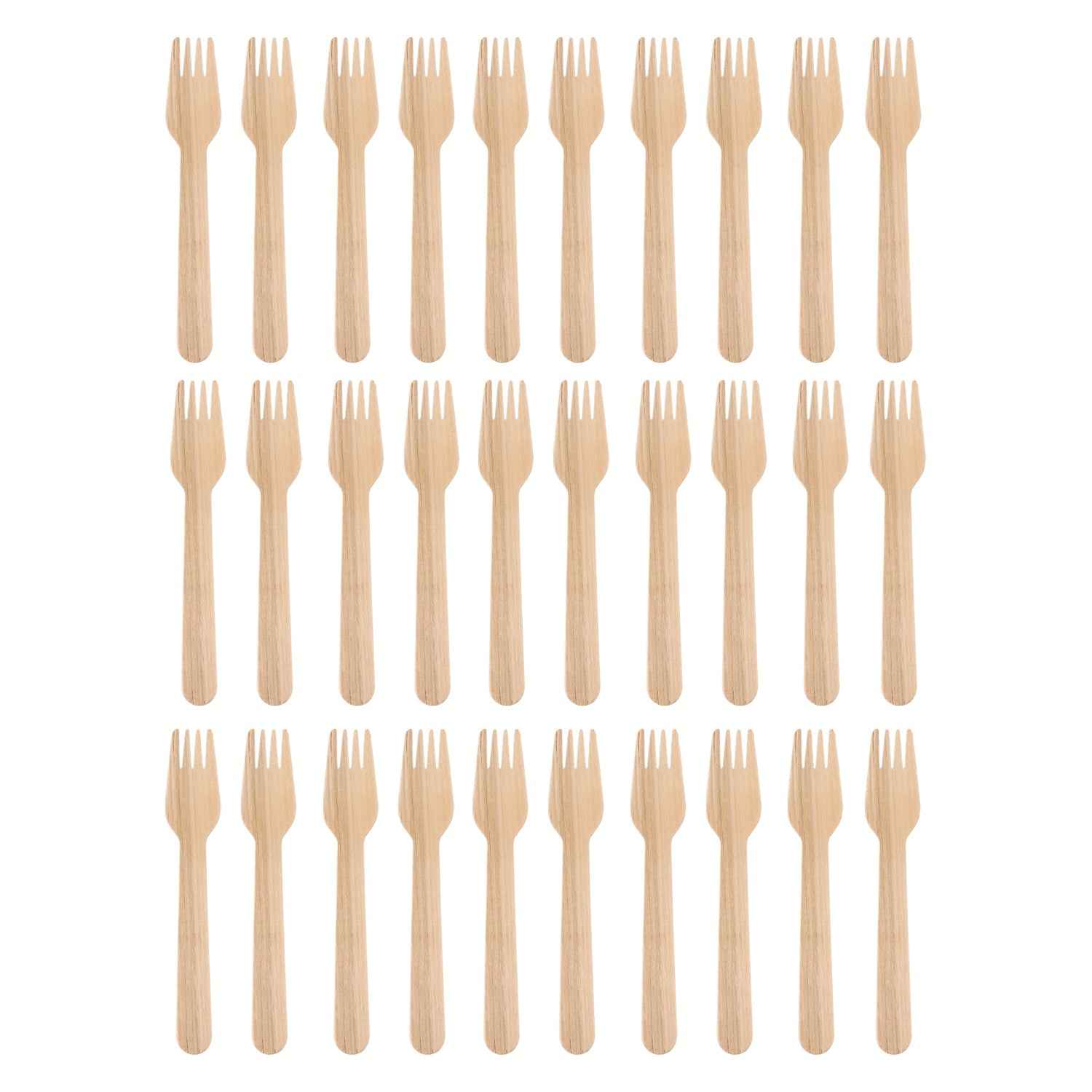 Wooden Fork 160mm – Eco-Friendly Disposable Birchwood Cutlery