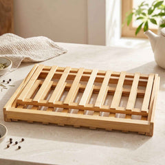 3 Layer Foldable Bamboo Shoe Rack Multi-Purpose Storage Shelf (1 Set)