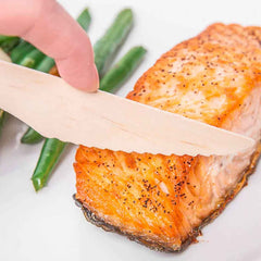 Wooden Knife – 165mm Smooth, Eco-Friendly Cutlery 30 Pcs Pack