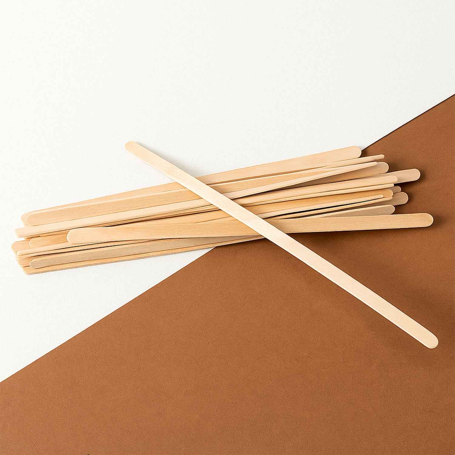Wooden Coffee Stirrers – Eco-Friendly Smooth Birchwood 30 Pcs