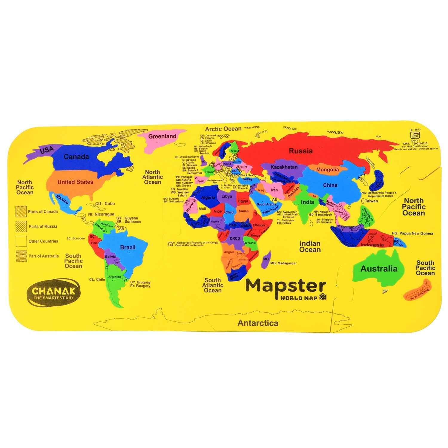 World Map Puzzle – Educational EVA Foam Toy for Kids 5+