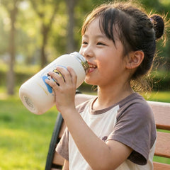 Kids school water bottle steel with easy grip