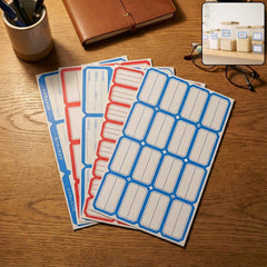 Writable Label Stickers – 5 Sheets for Home & Office Organization