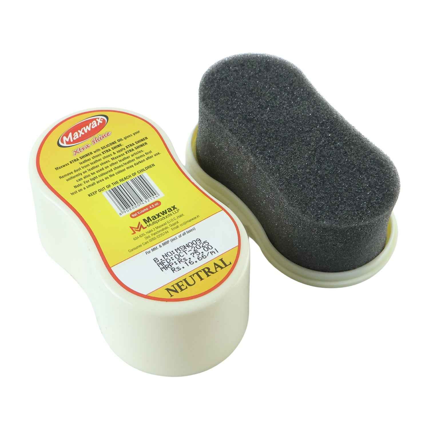 Maxwax Neutral Shoe Shiner Ð Compact Quick Shine & Care Solution