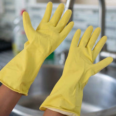 Waterproof Rubber Cleaning Gloves Ð Durable & Reusable for Household Tasks