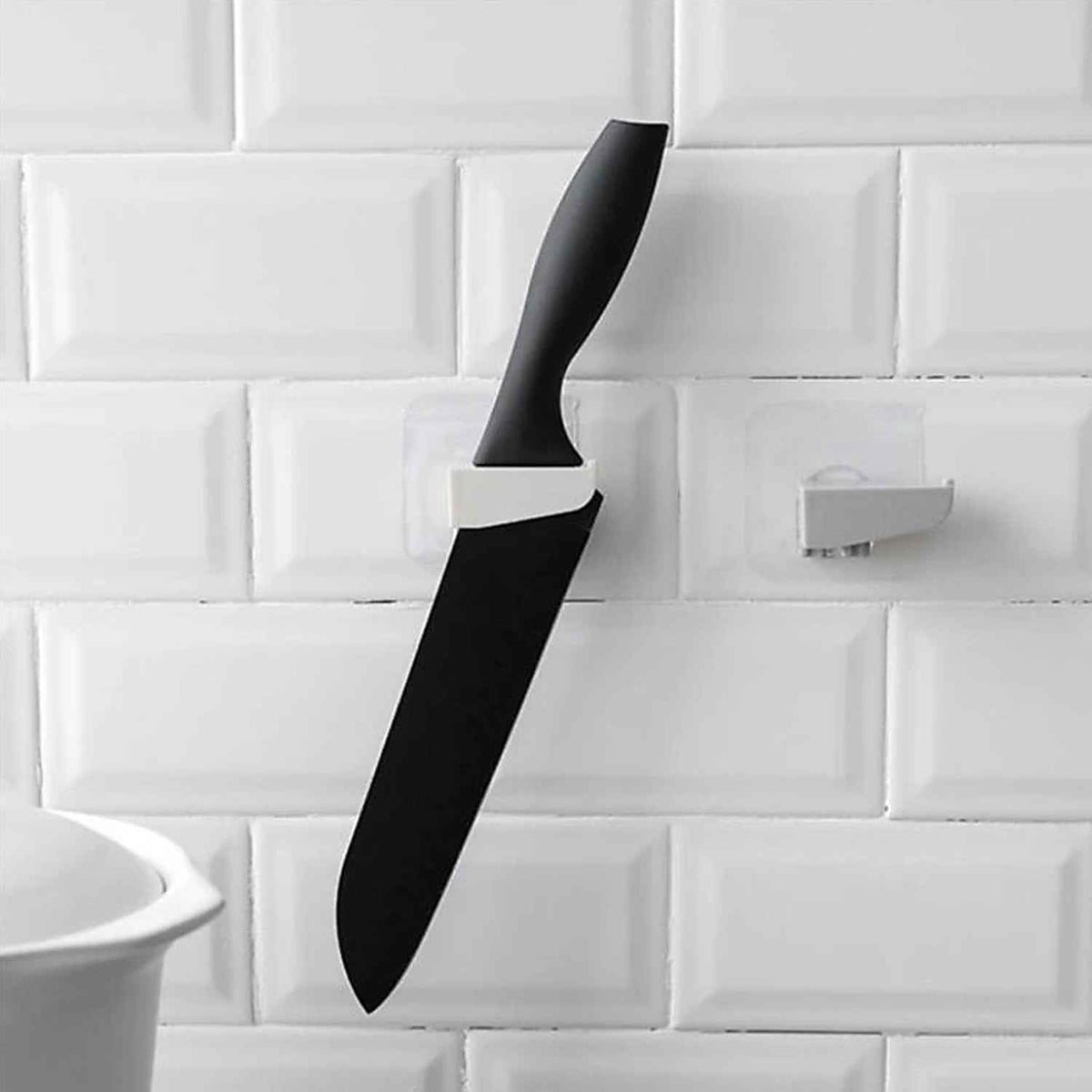 Punch-Free Wall Hanging Knife Holder – Drill-Free Kitchen Storage | Storenzo