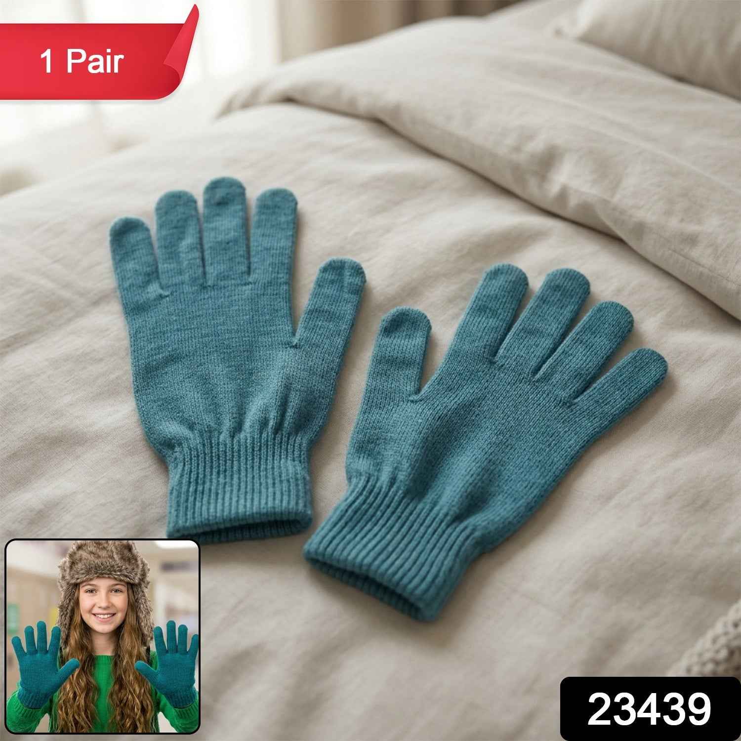 Warm Winter Knitted Gloves Ð Soft, Stretchable & Unisex for Cold Weather