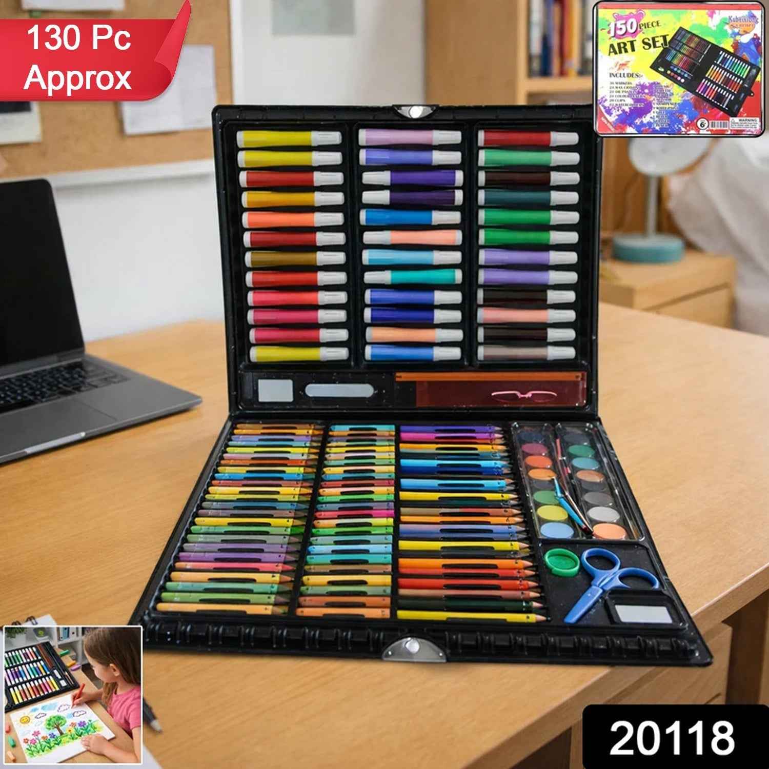 Art and Drawing Color Kit – 130-Piece Complete Set for Beginners