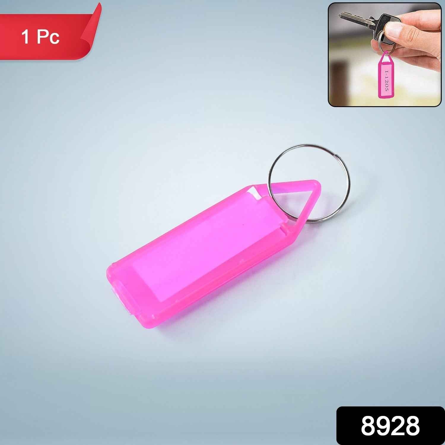 Clear Keychain ID Tag – Writable Durable Label for Organization