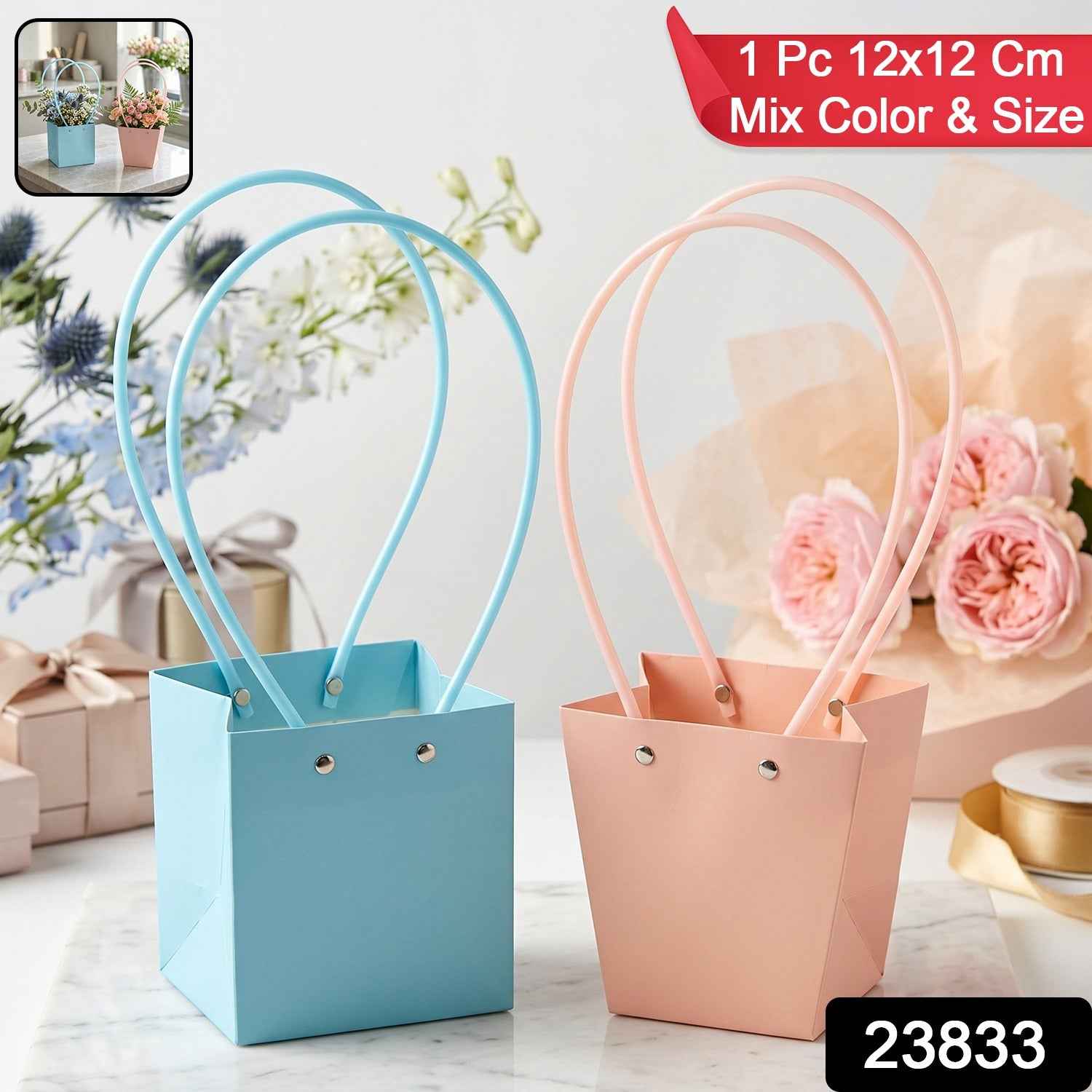 Flower Packaging Bag Ð Foldable Waterproof Handle for Gifts