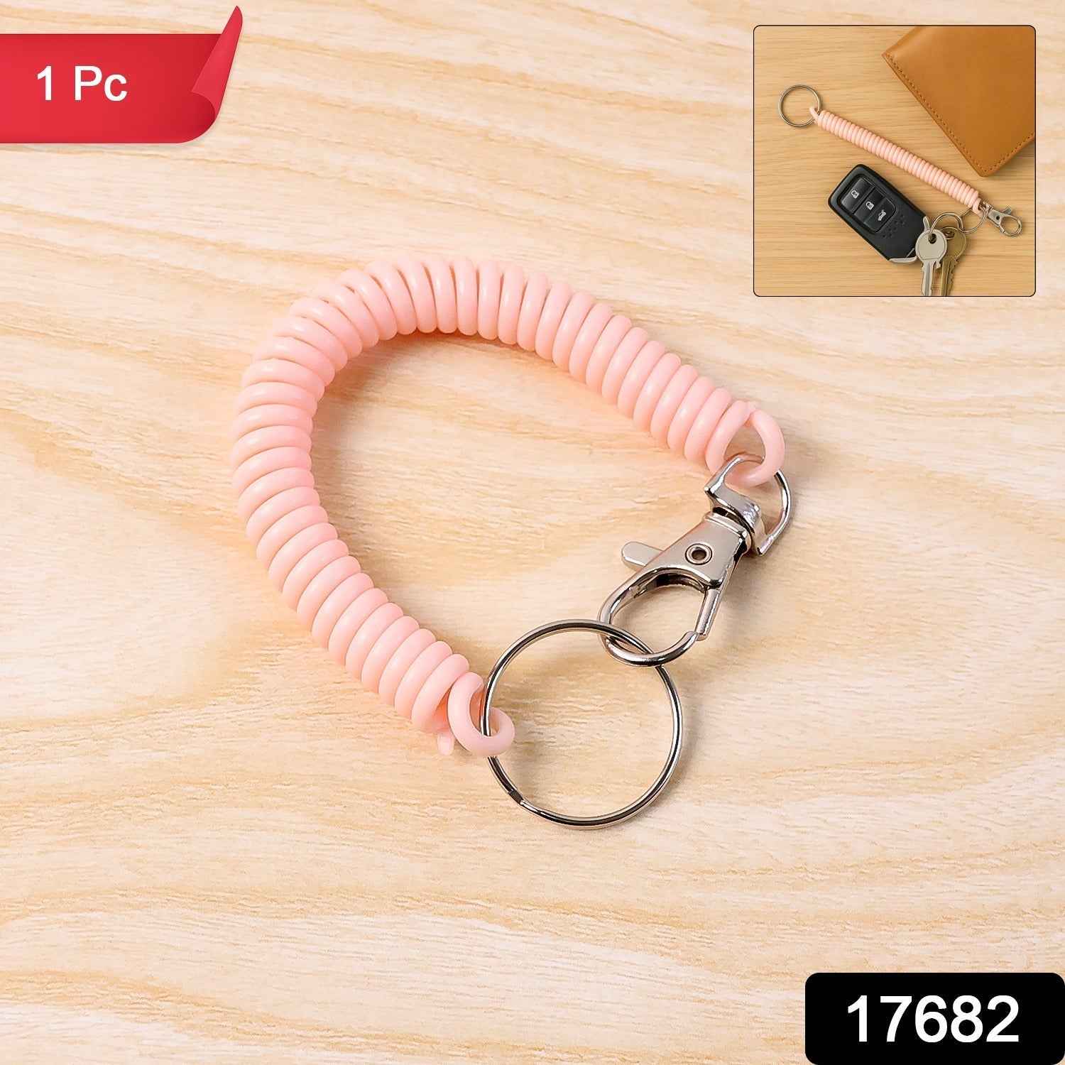Spiral Coil Keychain Bracelet – Flexible & Durable Wrist Key Holder