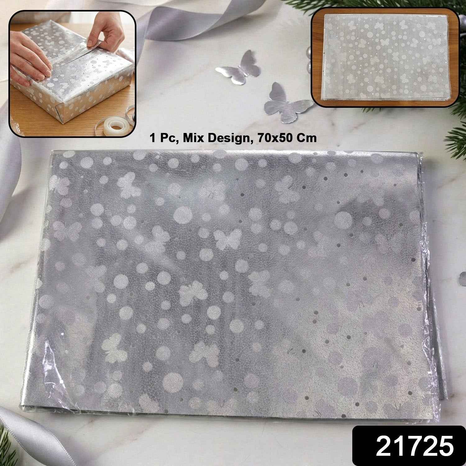 Butterfly Gift Wrapping Paper – Elegant 70×50 CM Sheet