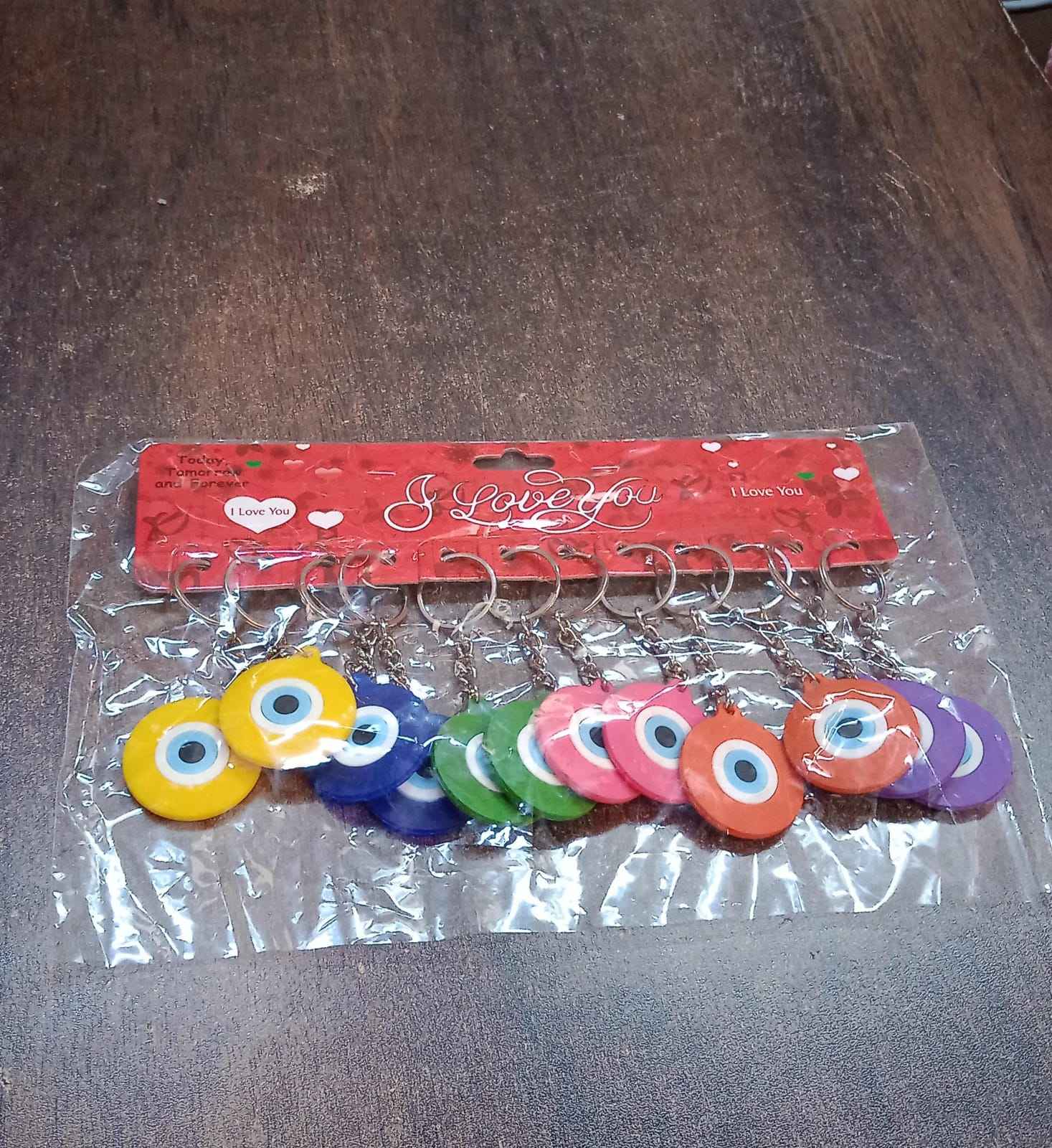 Evil Eye Keychain – 12 Pcs Mixed Color Silicone Set | Styleva