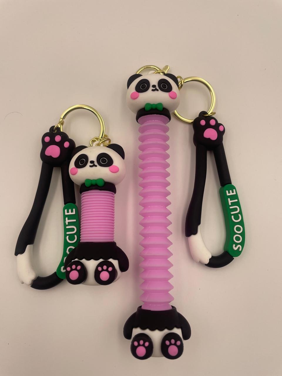 Panda stretchable neck keychain