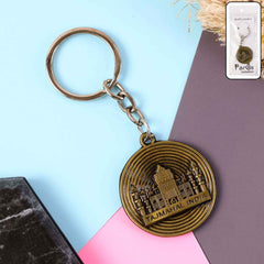 Taj Mahal Souvenir Keychain – Antique Brass Finish Durable Metal