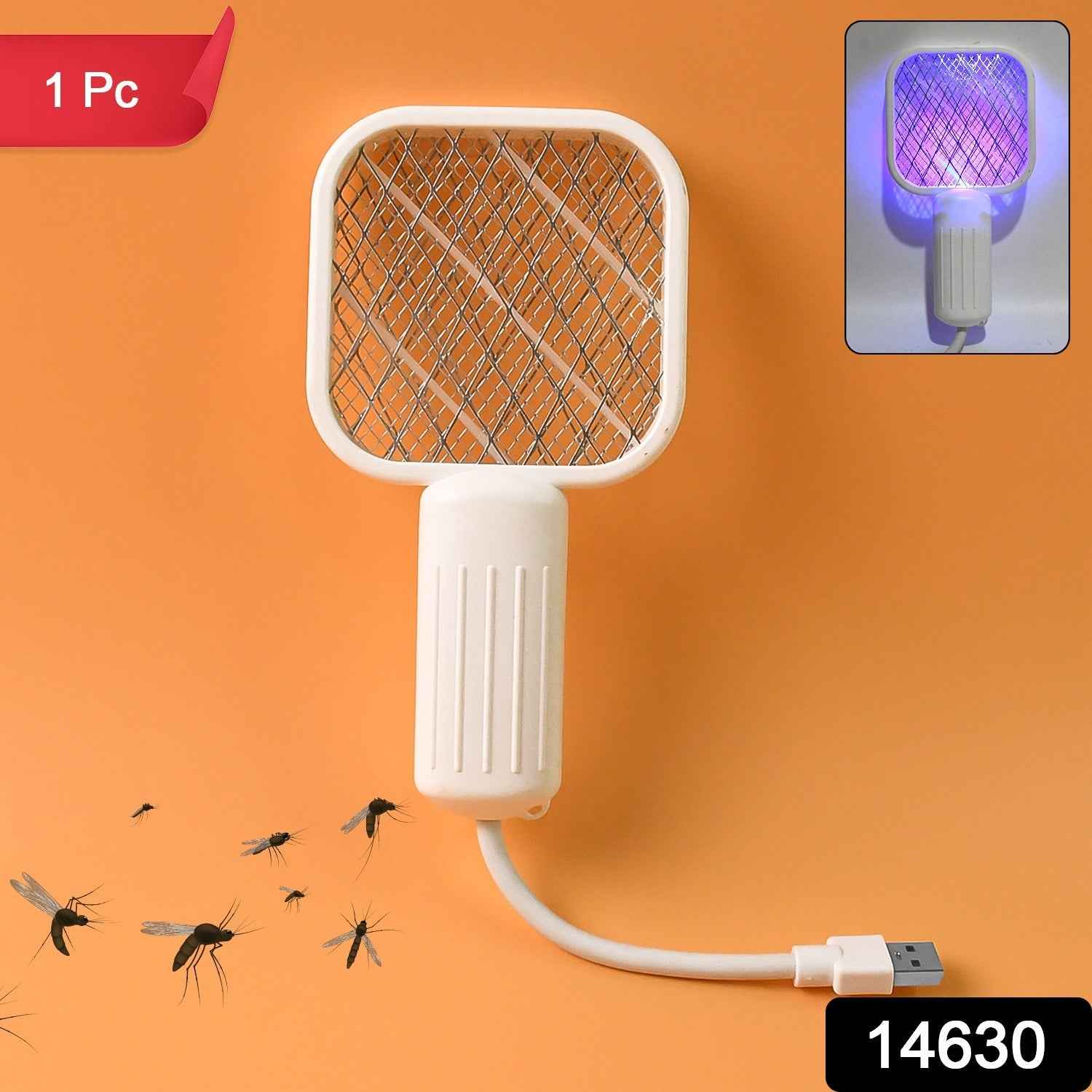 Electric Mosquito Swatter Racket – Rechargeable USB Bug Zapper