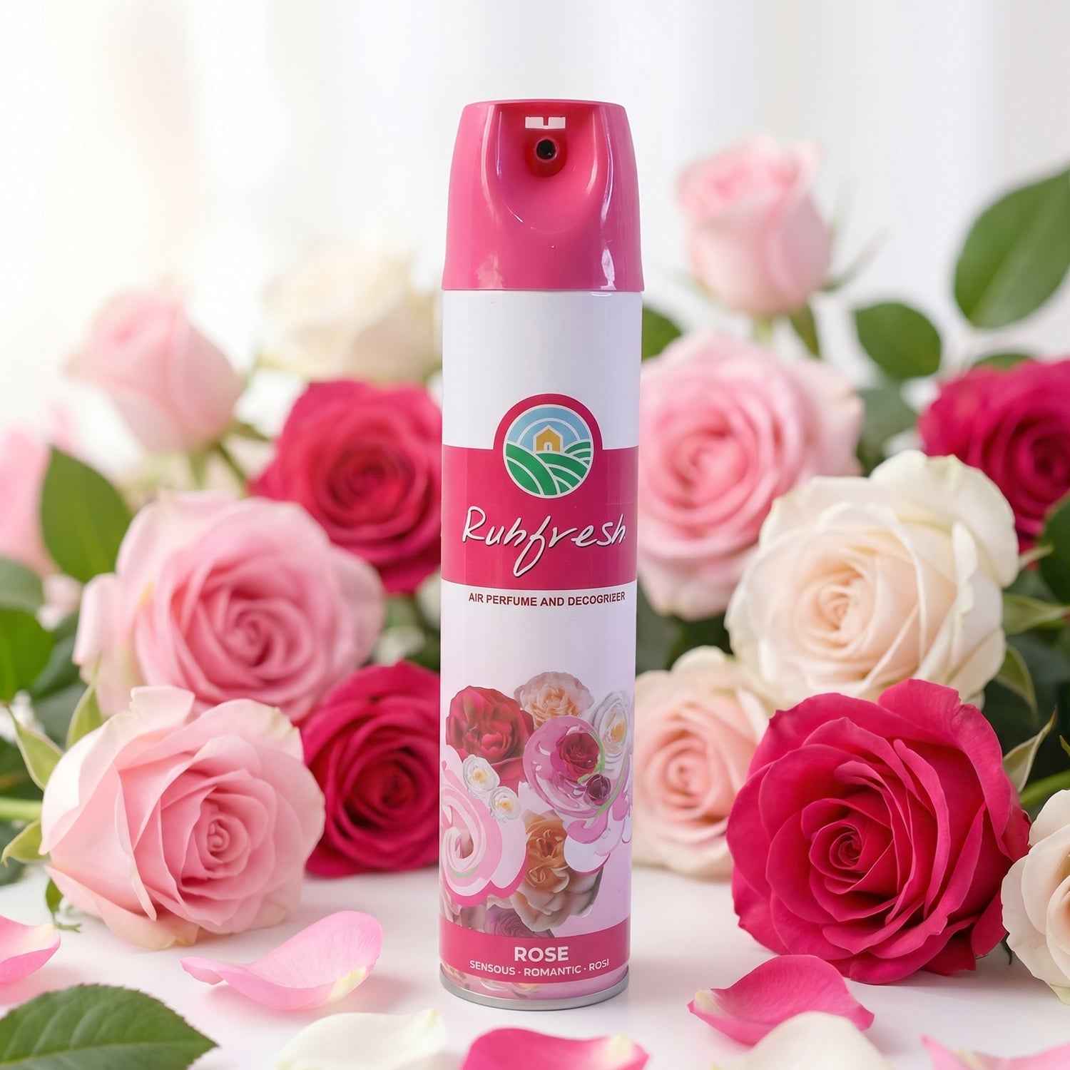 Rose Air Freshener Spray Ð Long Lasting Floral Scent in 220 ML
