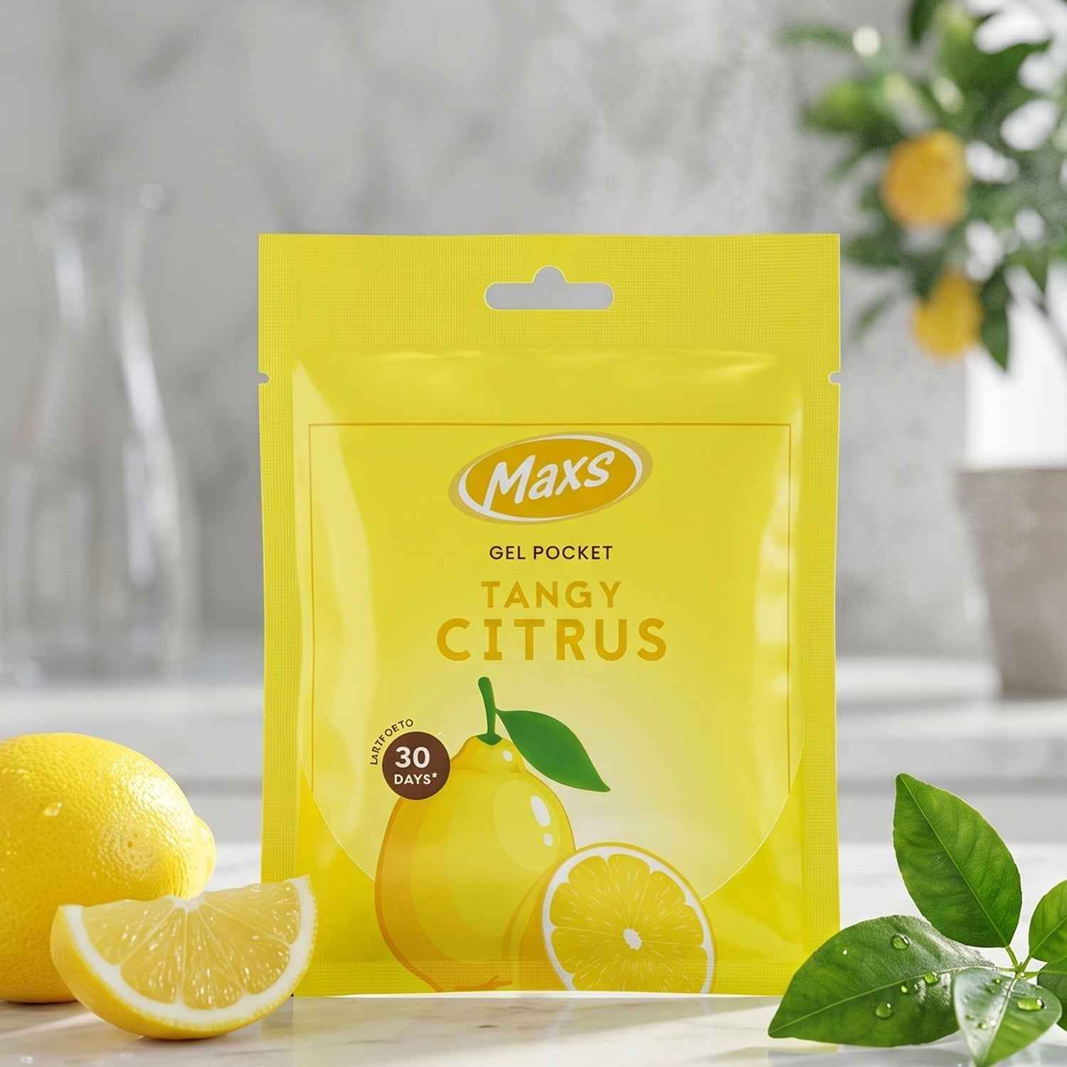 Maxs Tangy Citrus Gel Air Freshener Ð Long-Lasting Freshness for Indoor Use