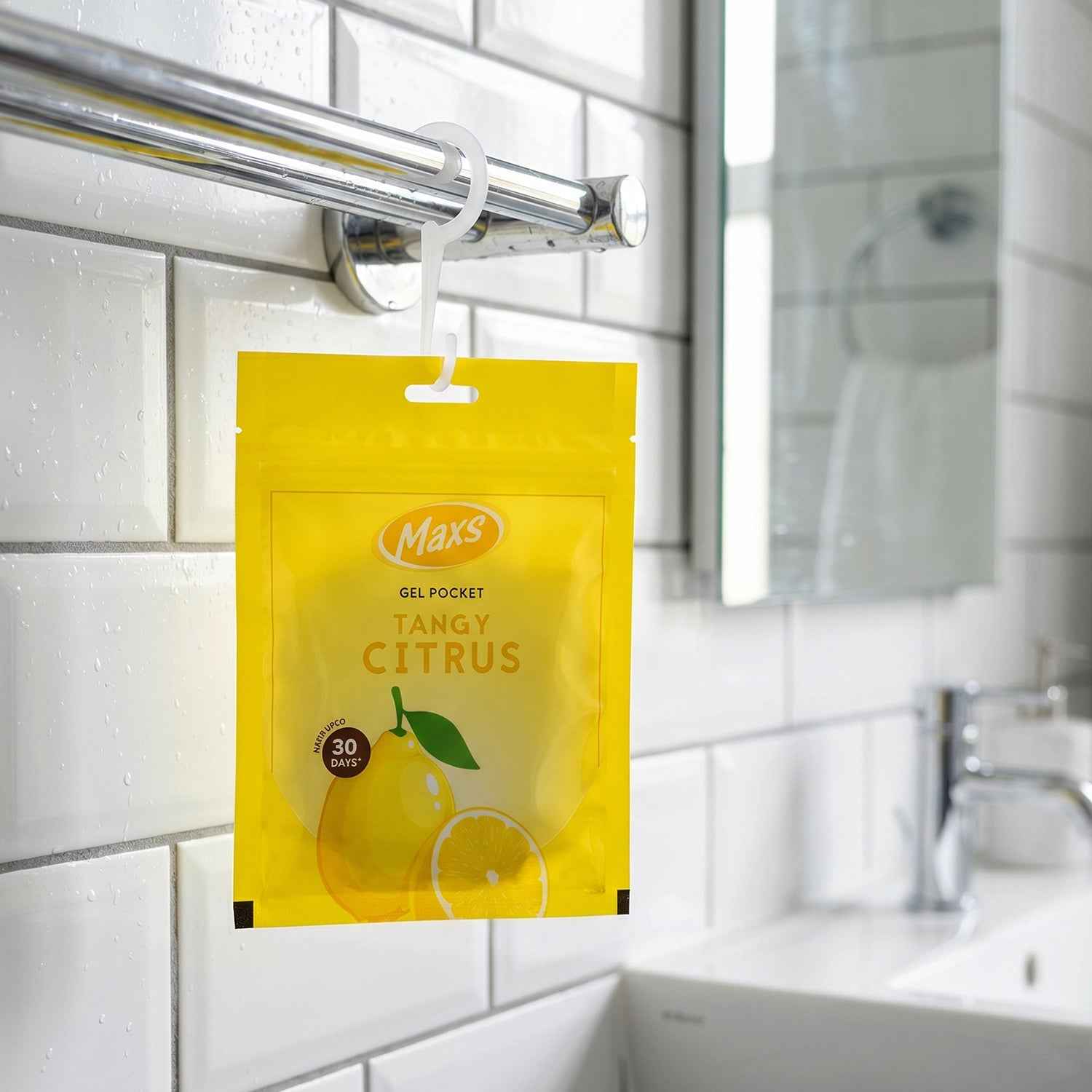 Maxs Tangy Citrus Gel Air Freshener Ð Long-Lasting Freshness for Indoor Use