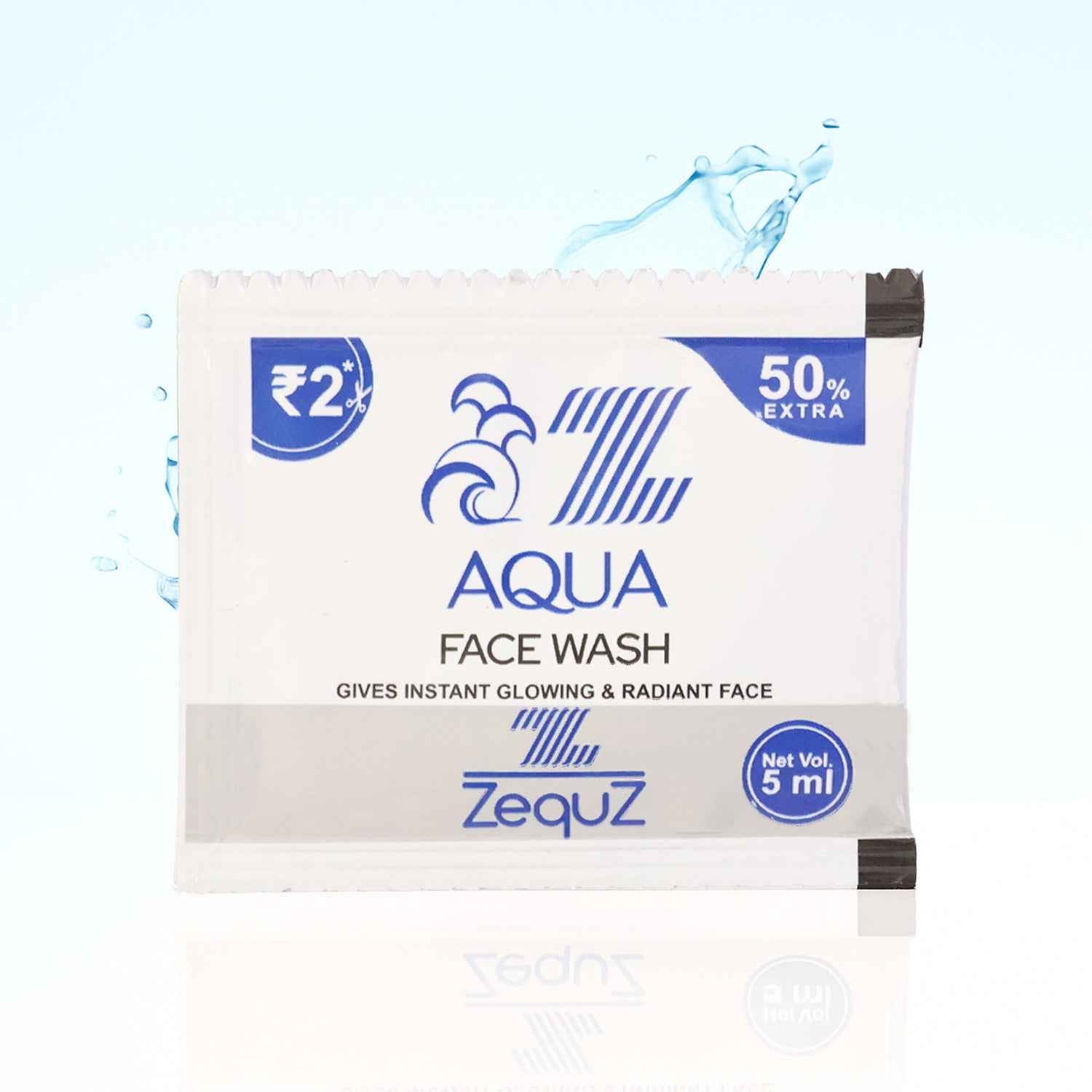 Aqua Face Wash Sachet – Instant Fresh Glow & Oil Control