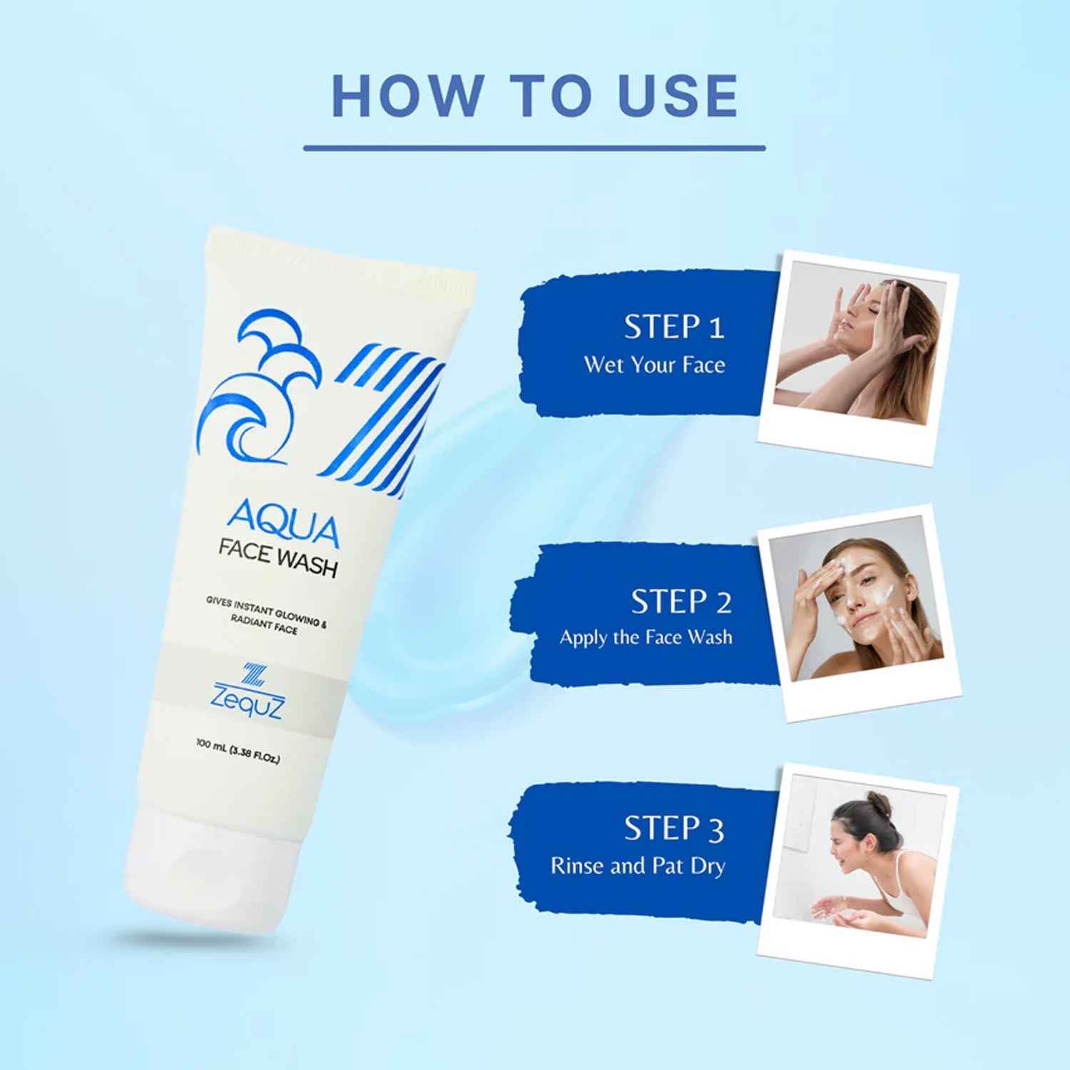 Aqua Face Wash – Hydrating 100ml Daily Cleanser