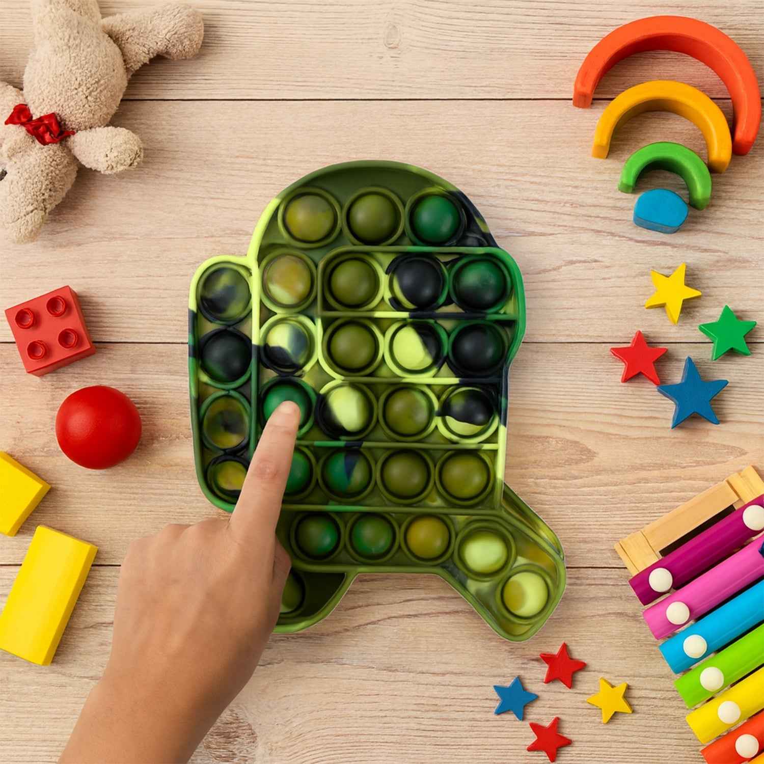 Silicone Pop It Fidget Toy – Durable Stress Relief Play