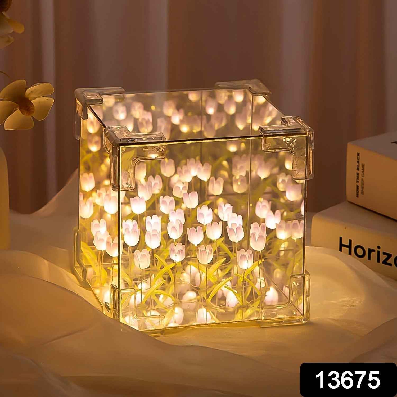 Tulip LED Night Lamp – Decorative Mirror & Light | Styleva
