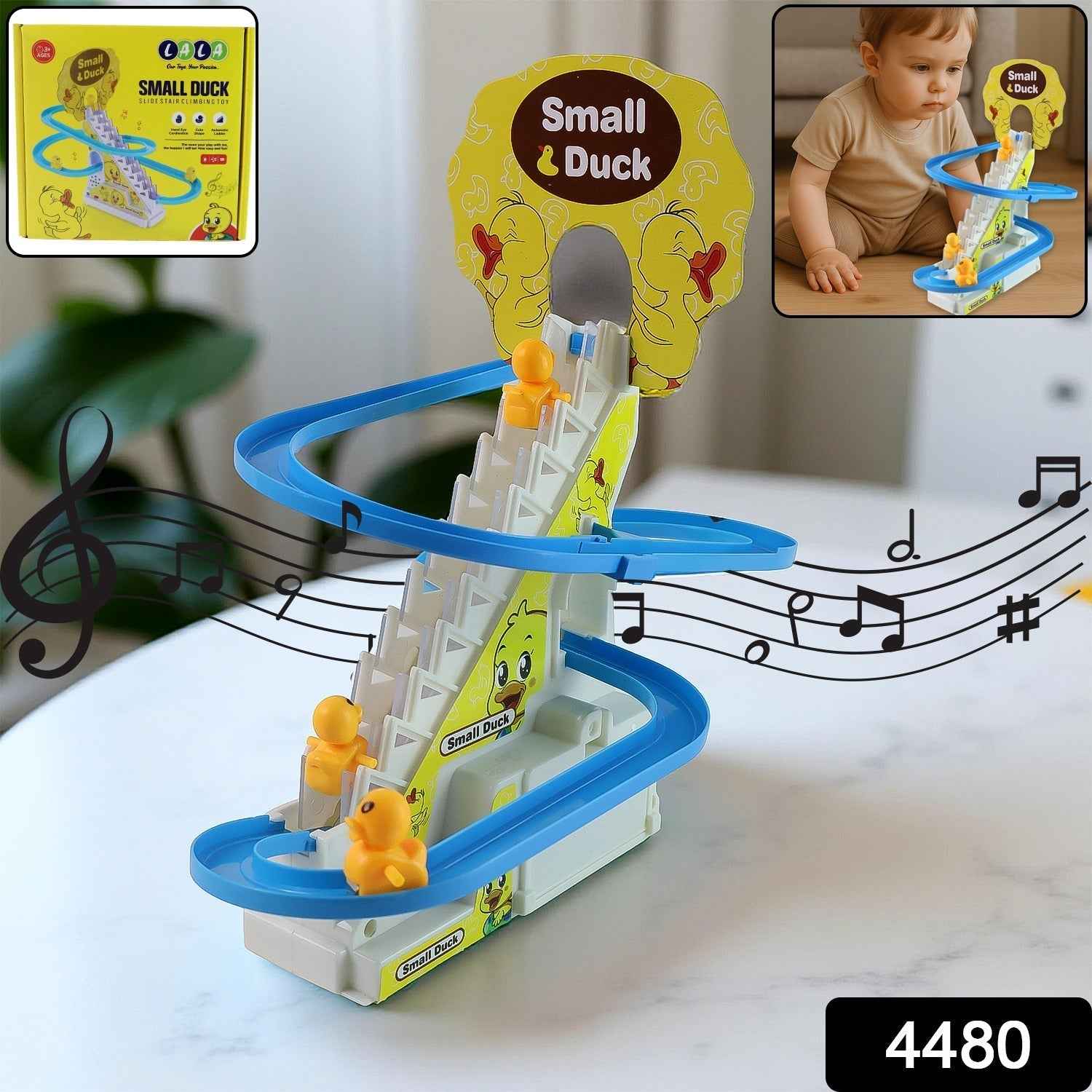 Duck Climb Stairs Toy – Interactive Music & Light Playset