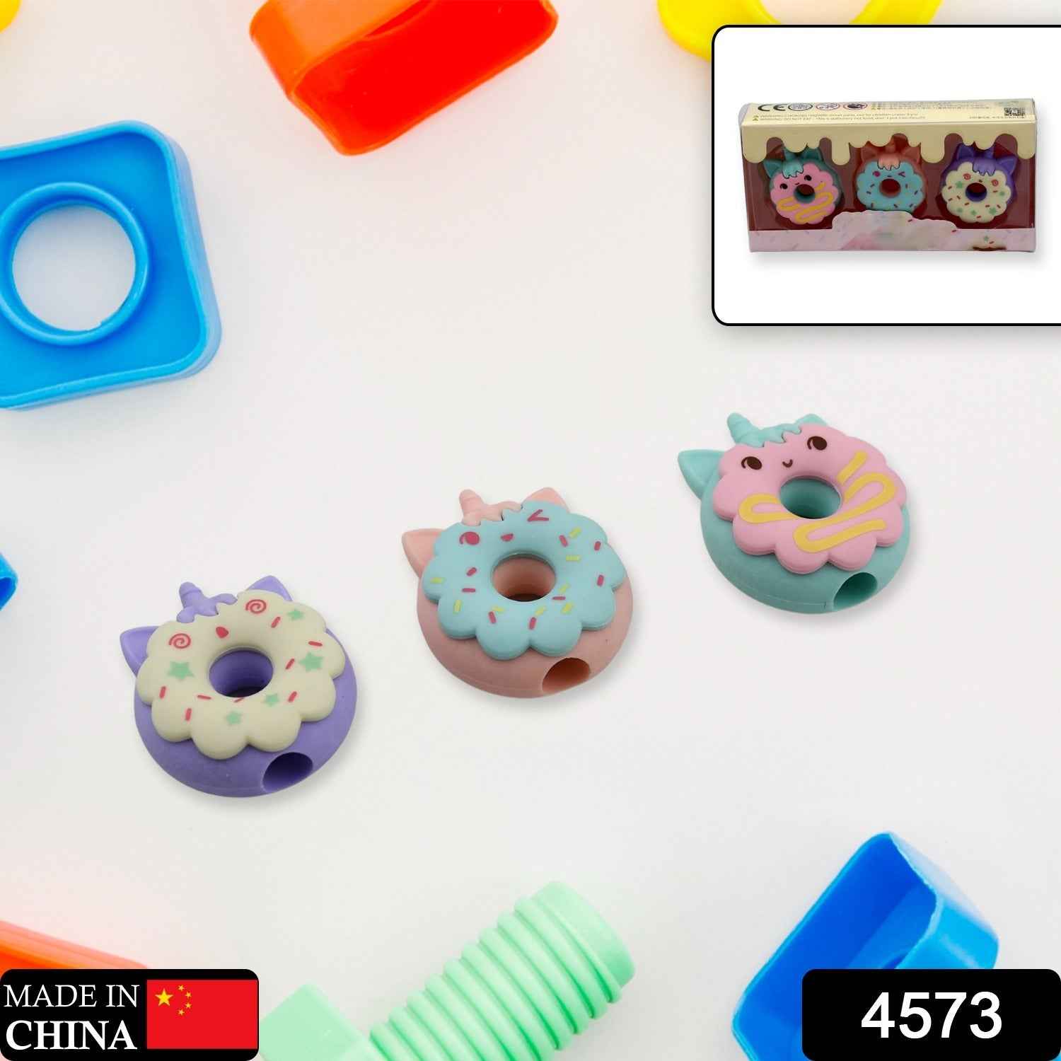 Donut Erasers – Non-Toxic 3pc Set for Kids | JubileeJoy
