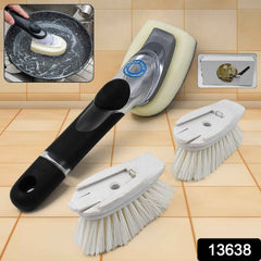 Soap Dispensing Dish Brush – Refillable Kitchen Scrubber | VelvetBubbles