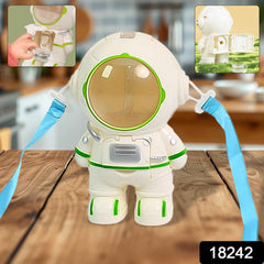 Kids Astronaut Water Bottle – Fun Sipper with Straw & Strap | MixologyPro