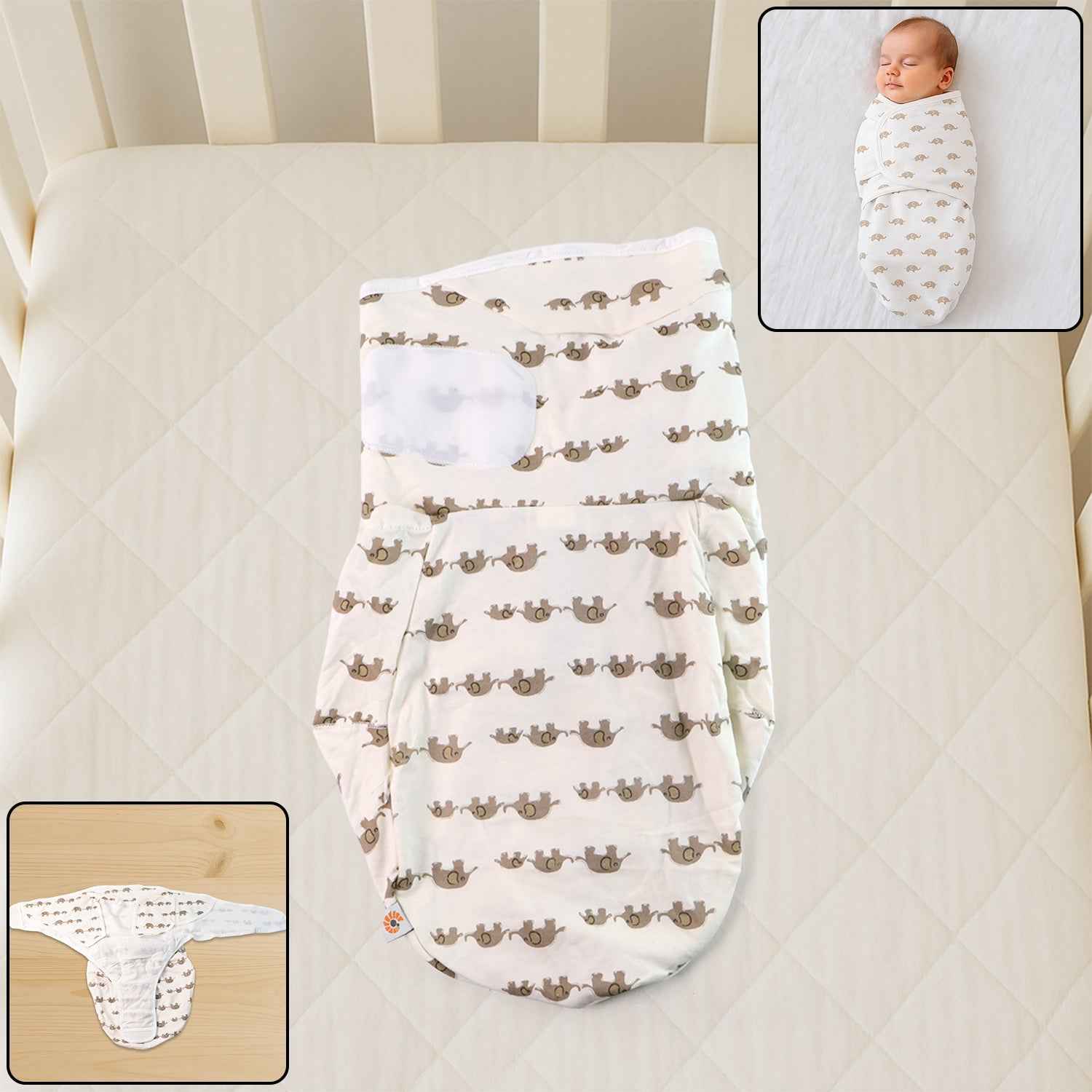 Baby Swaddle Wrap – Soft Cotton Adjustable Wrap for Newborns