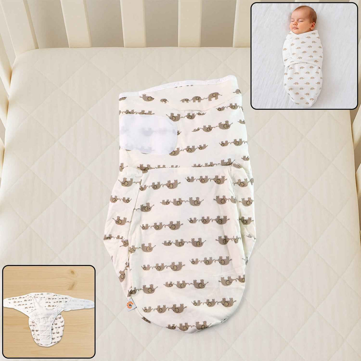 Baby Swaddle Wrap – Soft Cotton Adjustable Wrap for Newborns