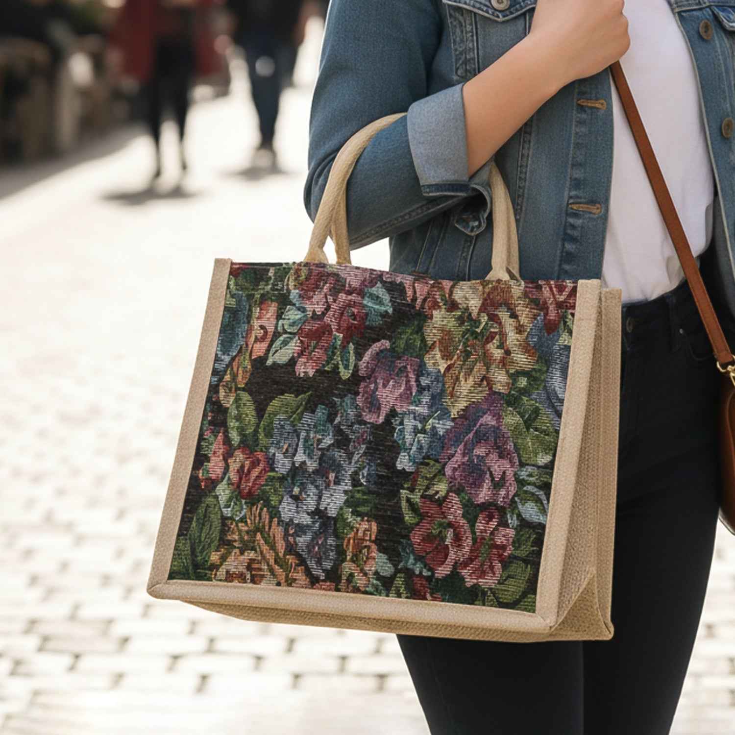 Multipurpose Floral Print Carry Hand Bag – Spacious, Eco-Friendly Design
