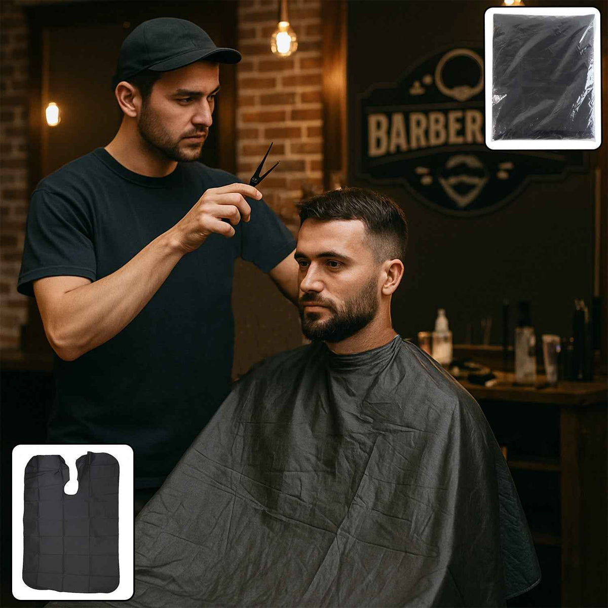 Waterproof Hair Cutting Cape Ð Adjustable Neck for Salon & Home