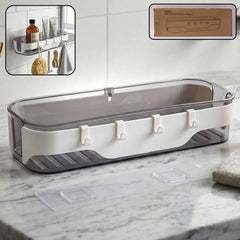 Bathroom Wall Shelf Ð Space-Saving with Hooks & Modern Design