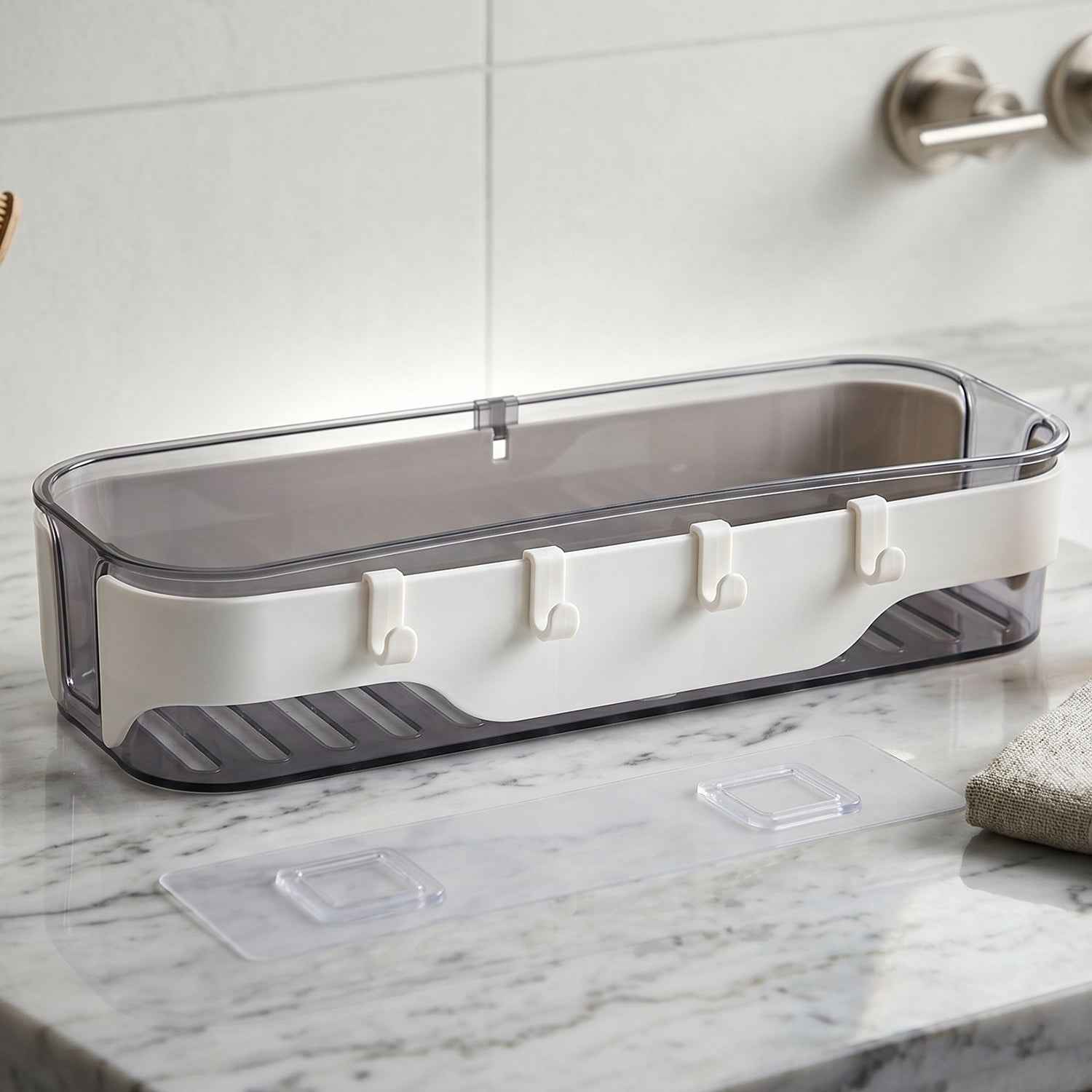 Bathroom Wall Shelf Ð Space-Saving with Hooks & Modern Design