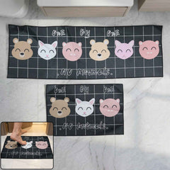 Printed Anti Slip Floor Mat Set – Safe & Decorative for Home