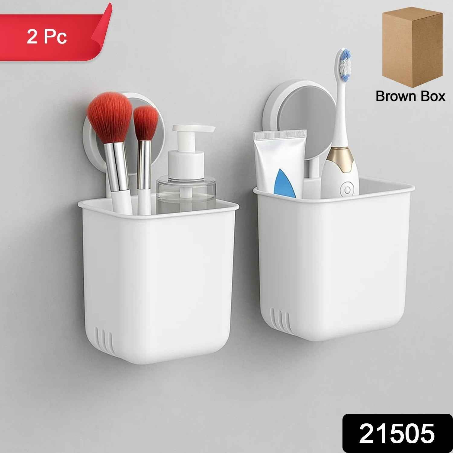 Bathroom Organizer Cups – Space-Saving Wall Mounted Set