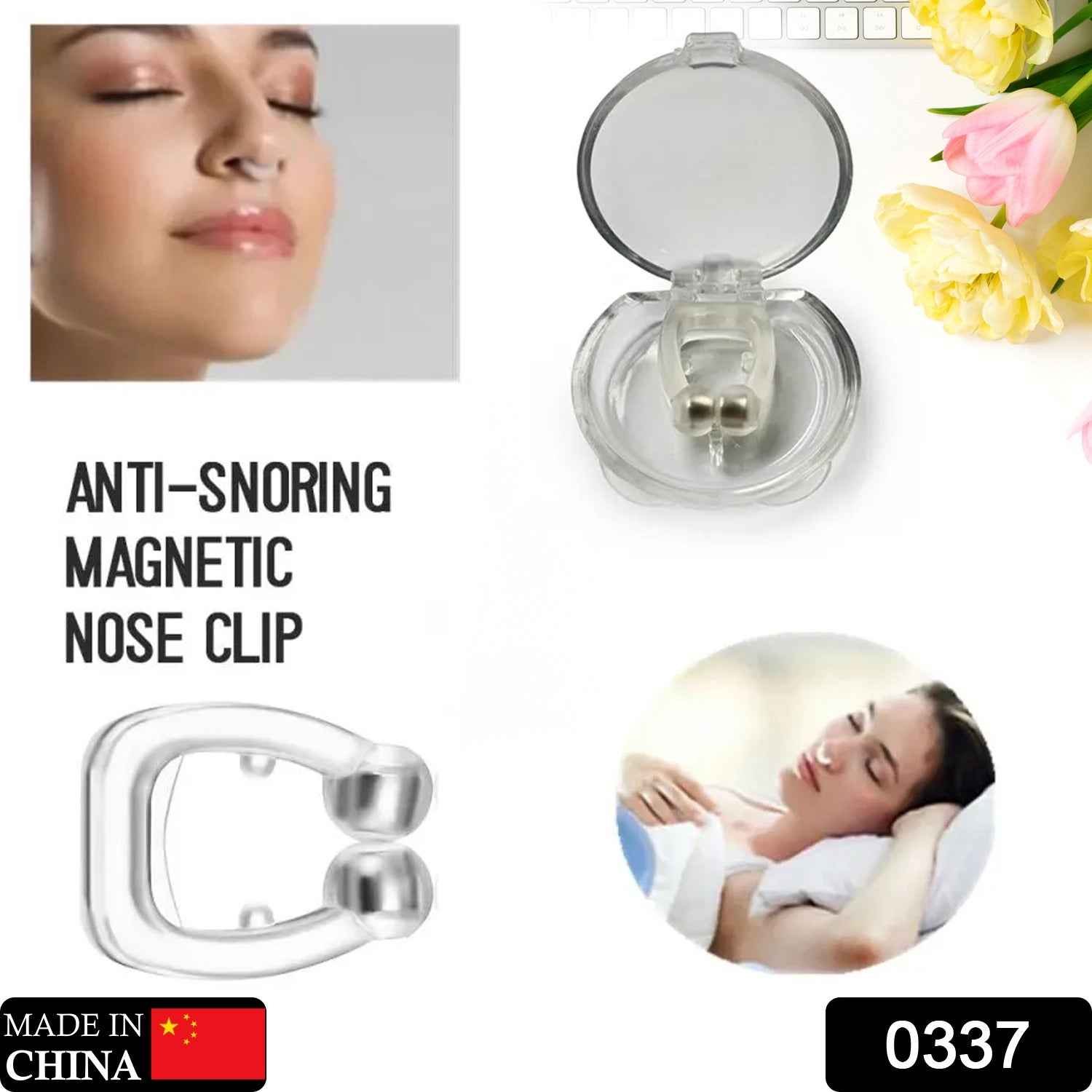 Anti-Snore Nose Clip – Silicone Magnetic Relief for Snoring