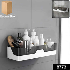 Adhesive Plastic Storage Shelf – Wall Mounted Space Saver