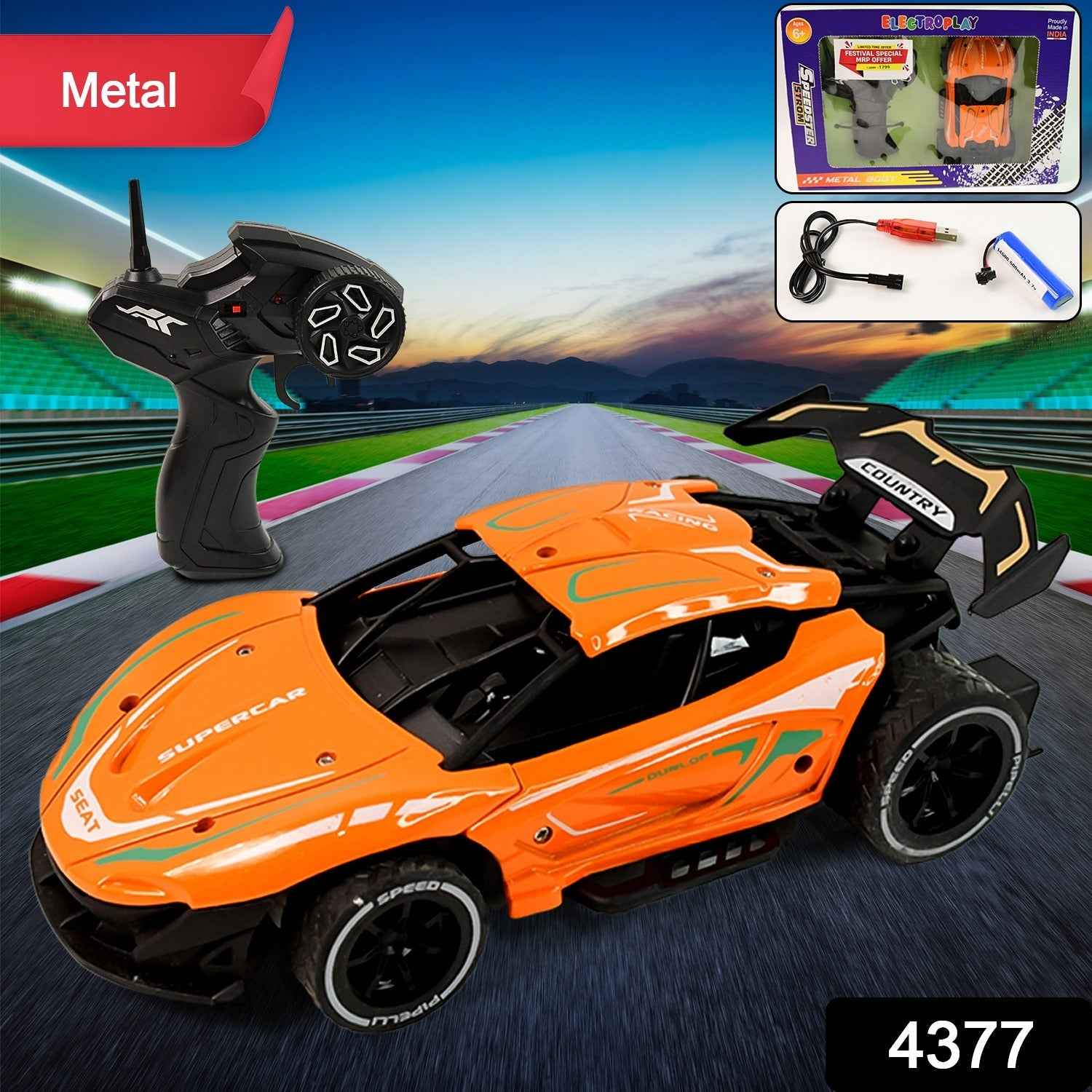 Metal RC Supercar – High-Speed Remote Control Racing Car
