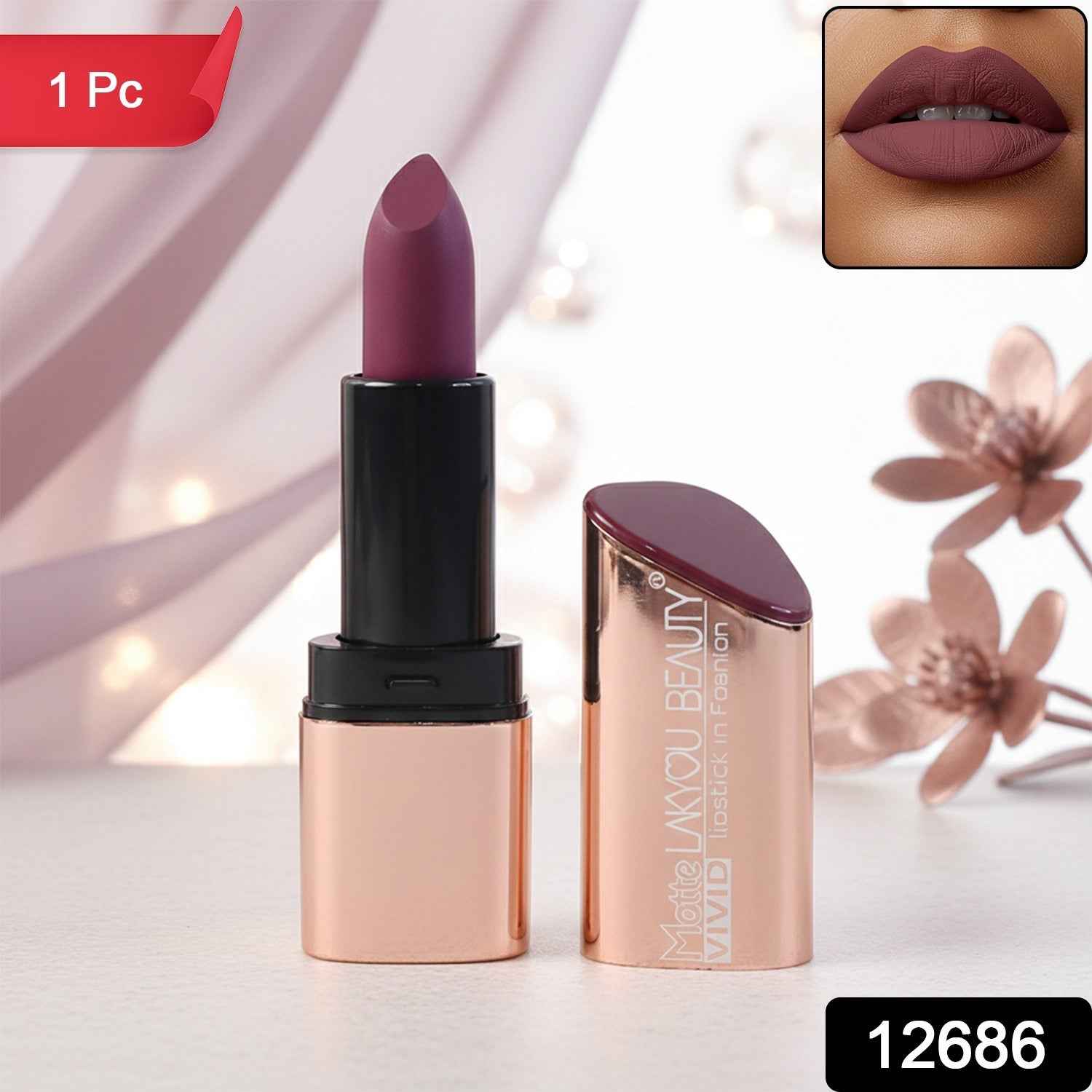 Vivid Matte Lipstick – Long-Lasting Bold Matte Color