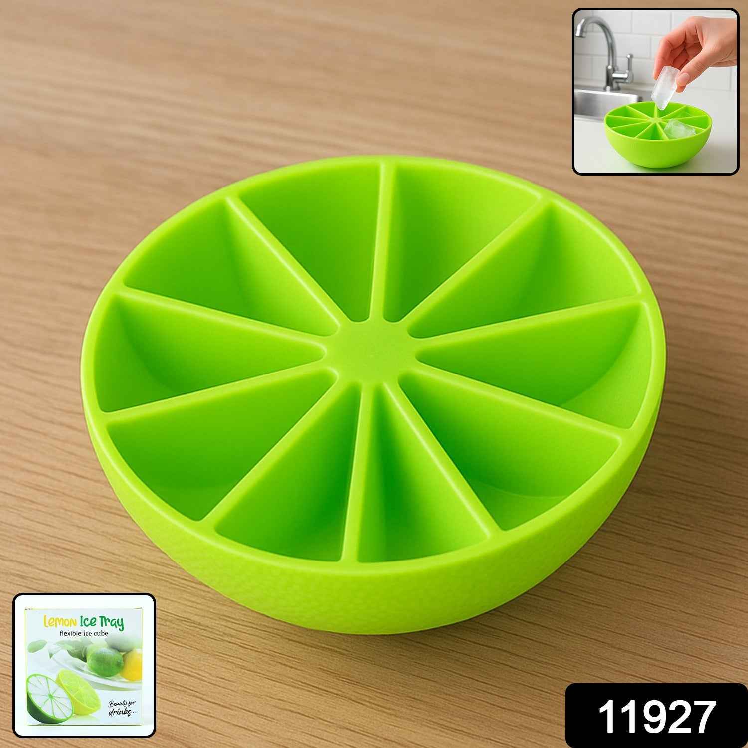 Lemon Shape Silicone Ice Cube Tray – 8-Slot Flexible Mold