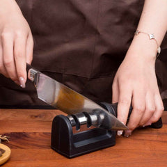 3 Stage Manual Knife Sharpener Tool for Steel and Ceramic Knives Ki...