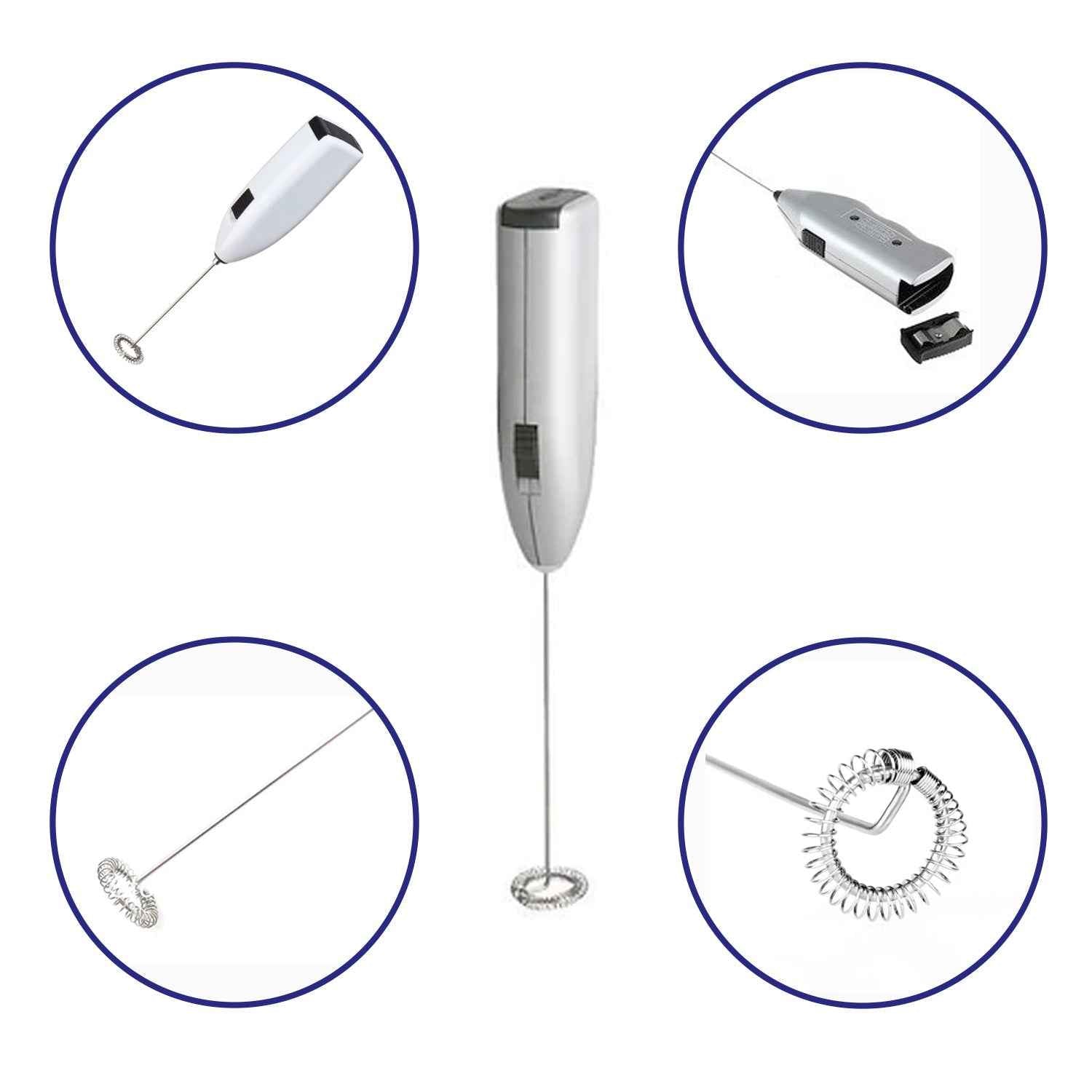 Electric Milk Frother – Handheld Wand Mixer for Coffee | Grippy